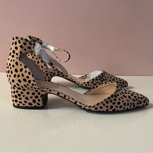 Lulu's Tan and Black Polka Dot Heels
